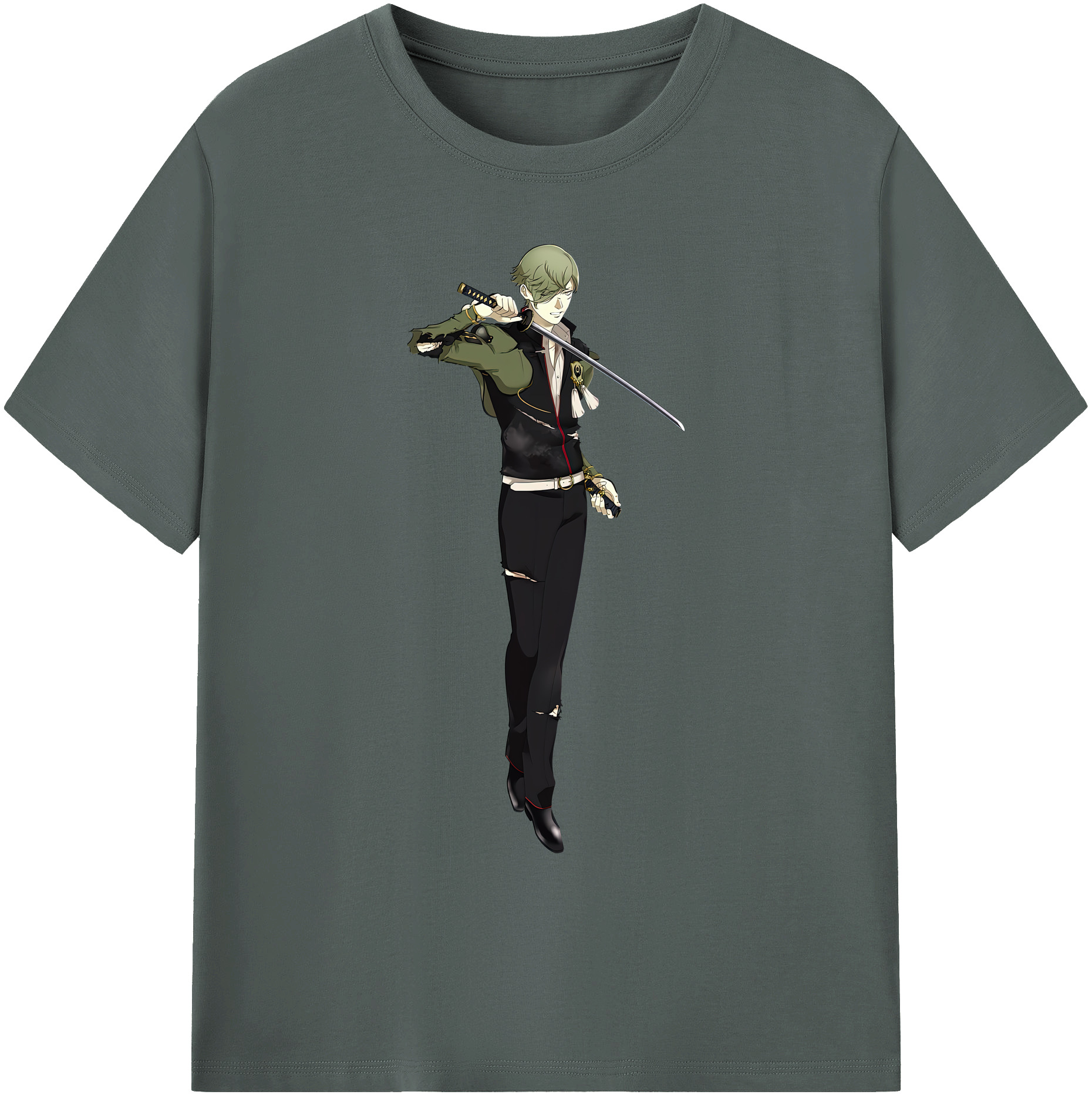 （画像用） 刀剣乱舞 Touken Ranbu 綿100％ メンズ半袖Tシャツ｜肌触りやわらか＆通気性